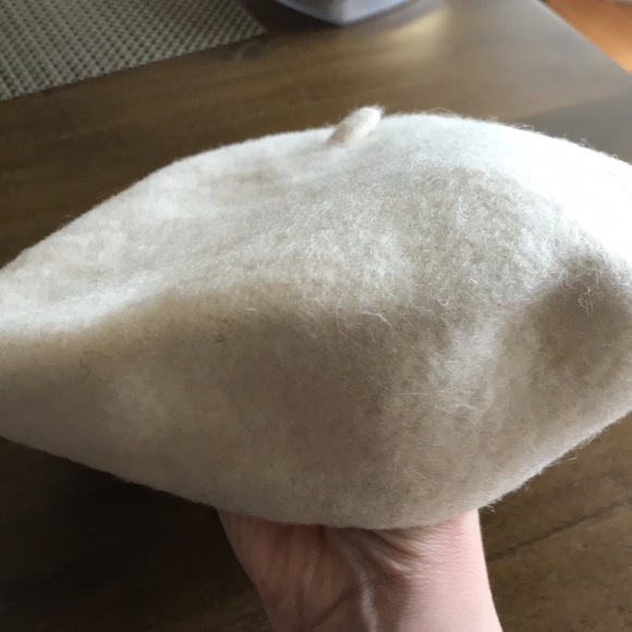Vintage wool blend cream beret clueless - Picture 3 of 4